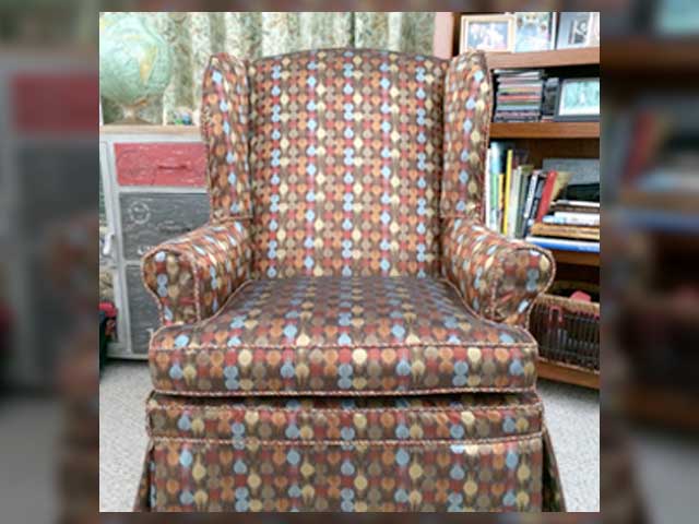 Wingback chair slipcover